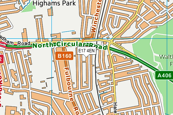 E17 4EN map - OS VectorMap District (Ordnance Survey)