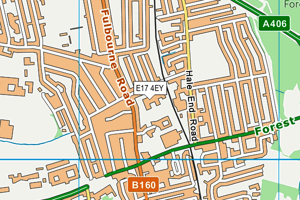 E17 4EY map - OS VectorMap District (Ordnance Survey)