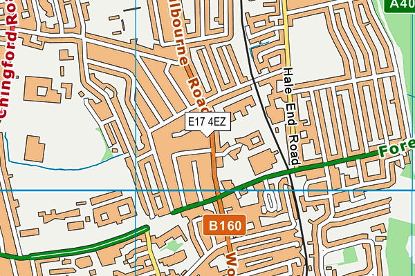 E17 4EZ map - OS VectorMap District (Ordnance Survey)