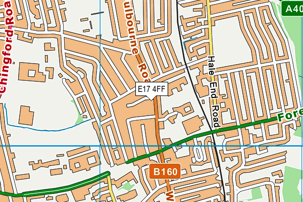 E17 4FF map - OS VectorMap District (Ordnance Survey)