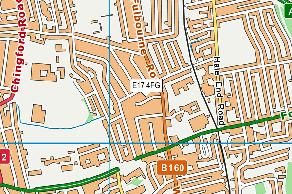 E17 4FG map - OS VectorMap District (Ordnance Survey)