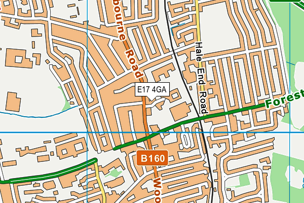 E17 4GA map - OS VectorMap District (Ordnance Survey)