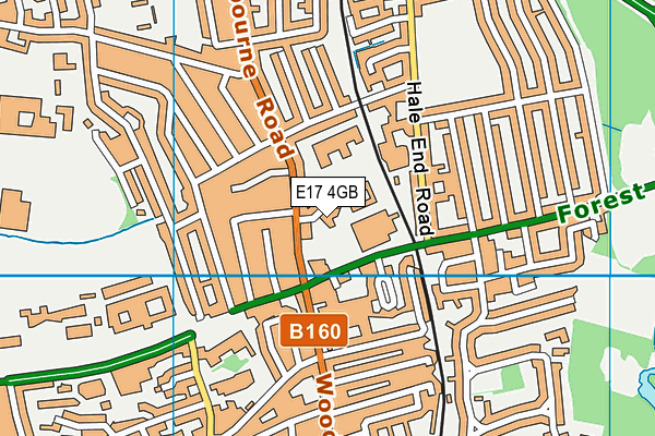 E17 4GB map - OS VectorMap District (Ordnance Survey)