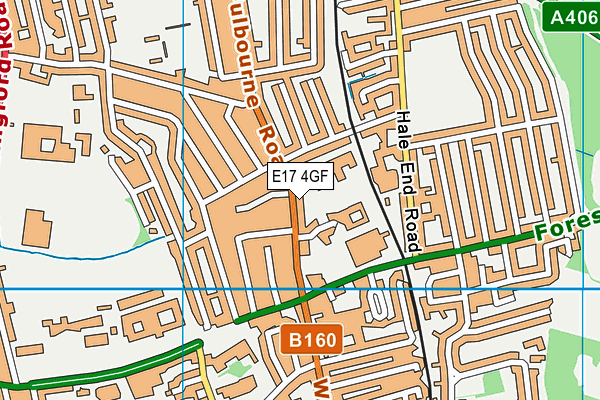 E17 4GF map - OS VectorMap District (Ordnance Survey)
