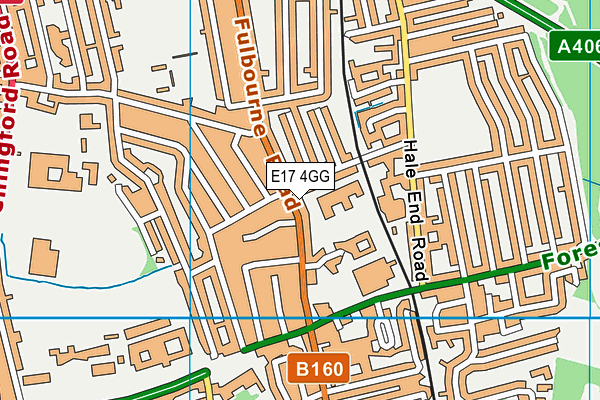 E17 4GG map - OS VectorMap District (Ordnance Survey)