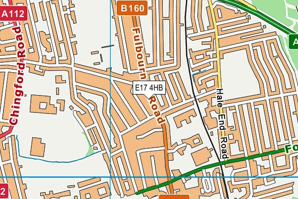 E17 4HB map - OS VectorMap District (Ordnance Survey)