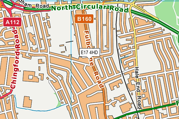 E17 4HD map - OS VectorMap District (Ordnance Survey)
