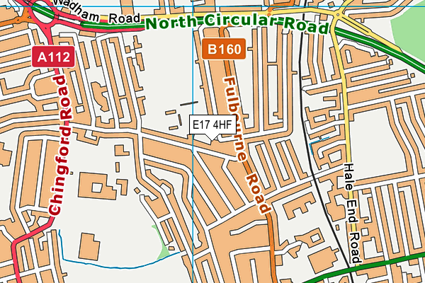 E17 4HF map - OS VectorMap District (Ordnance Survey)