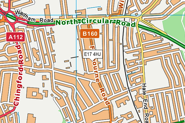 E17 4HJ map - OS VectorMap District (Ordnance Survey)