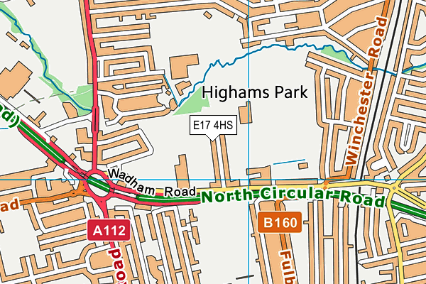 E17 4HS map - OS VectorMap District (Ordnance Survey)