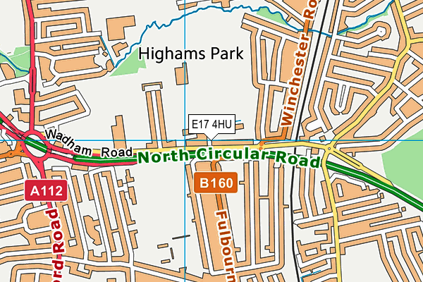 E17 4HU map - OS VectorMap District (Ordnance Survey)
