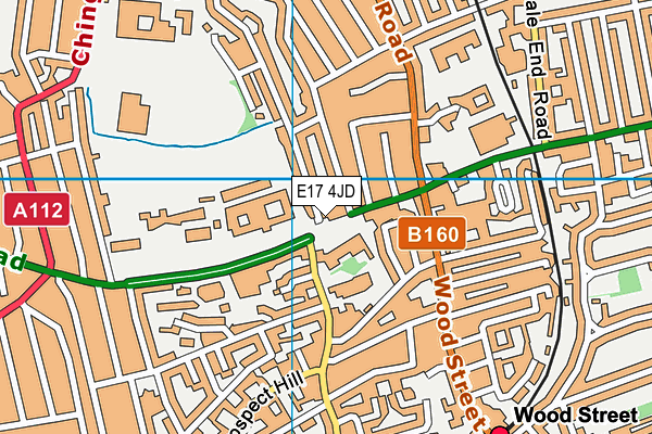 E17 4JD map - OS VectorMap District (Ordnance Survey)