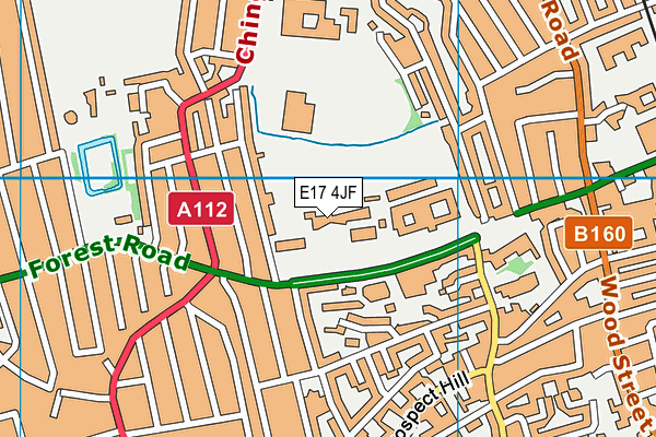 E17 4JF map - OS VectorMap District (Ordnance Survey)