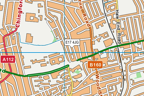 E17 4JG map - OS VectorMap District (Ordnance Survey)