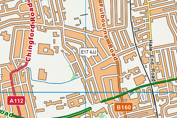 E17 4JJ map - OS VectorMap District (Ordnance Survey)