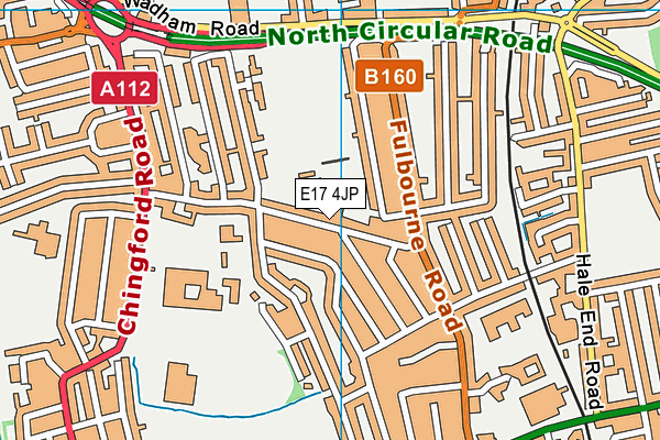 E17 4JP map - OS VectorMap District (Ordnance Survey)