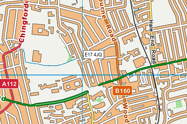 E17 4JQ map - OS VectorMap District (Ordnance Survey)