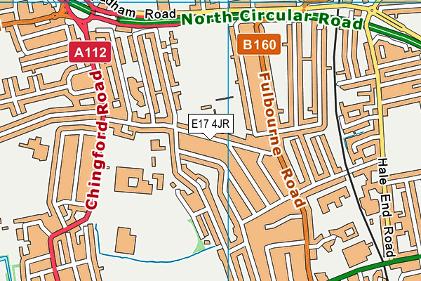 E17 4JR map - OS VectorMap District (Ordnance Survey)