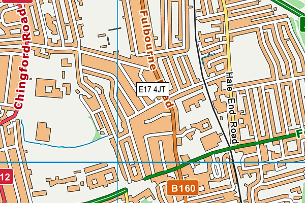E17 4JT map - OS VectorMap District (Ordnance Survey)