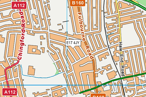 E17 4JY map - OS VectorMap District (Ordnance Survey)