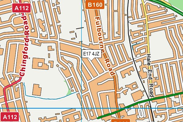 E17 4JZ map - OS VectorMap District (Ordnance Survey)