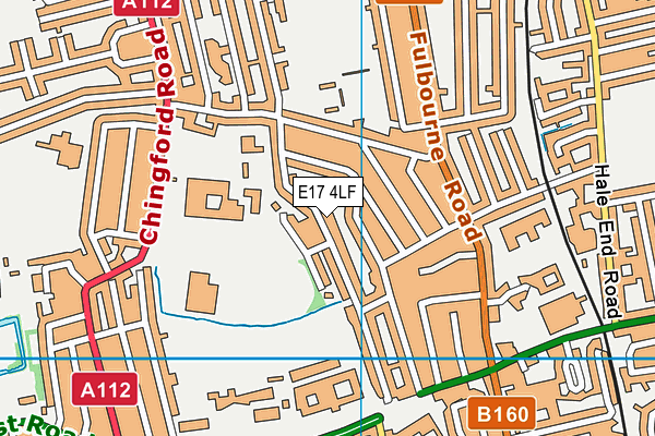 E17 4LF map - OS VectorMap District (Ordnance Survey)