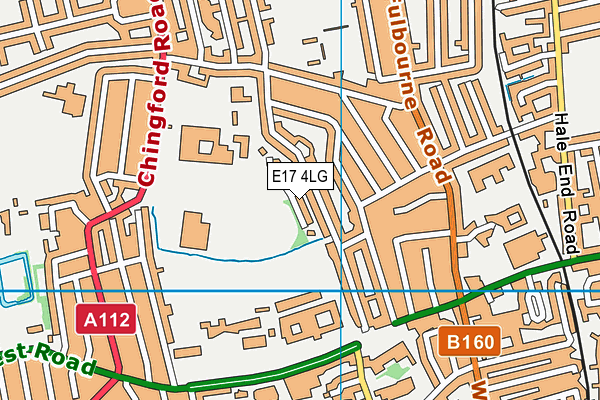 E17 4LG map - OS VectorMap District (Ordnance Survey)
