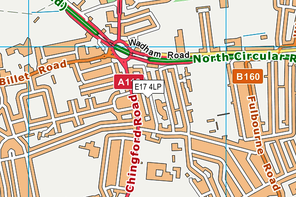 E17 4LP map - OS VectorMap District (Ordnance Survey)