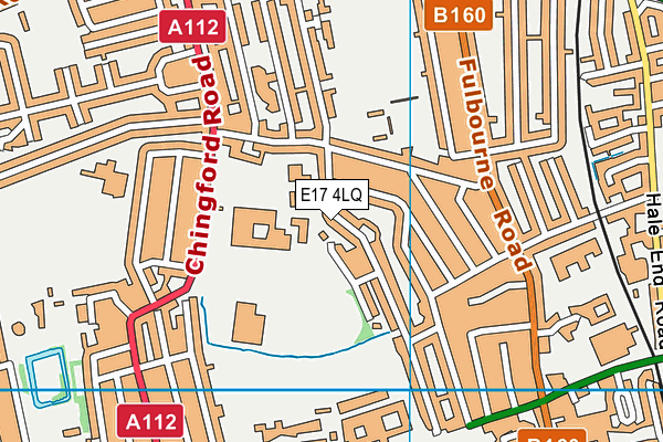 E17 4LQ map - OS VectorMap District (Ordnance Survey)