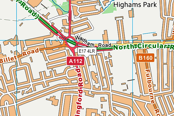 E17 4LR map - OS VectorMap District (Ordnance Survey)