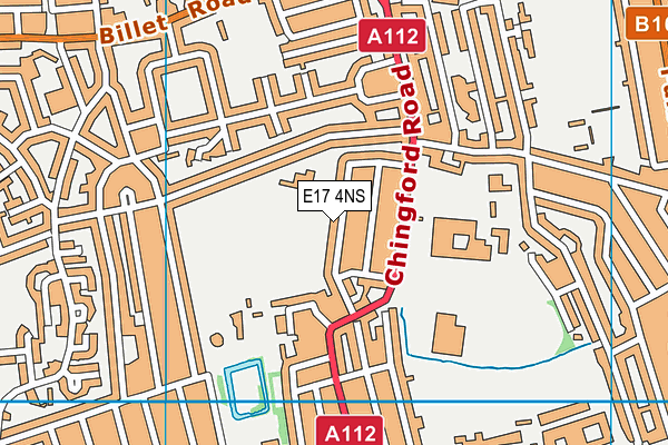 E17 4NS map - OS VectorMap District (Ordnance Survey)