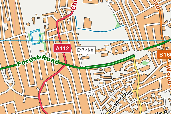 E17 4NX map - OS VectorMap District (Ordnance Survey)
