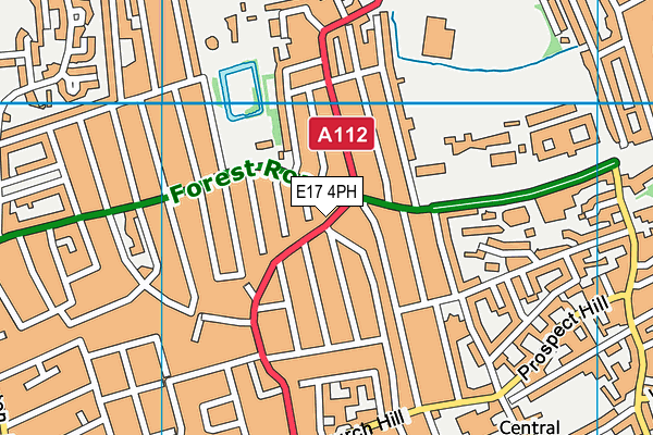 E17 4PH map - OS VectorMap District (Ordnance Survey)