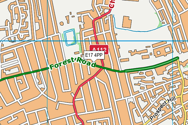 E17 4PP map - OS VectorMap District (Ordnance Survey)