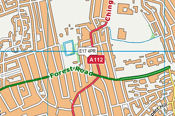 E17 4PR map - OS VectorMap District (Ordnance Survey)