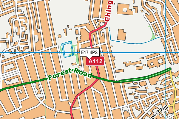 E17 4PS map - OS VectorMap District (Ordnance Survey)