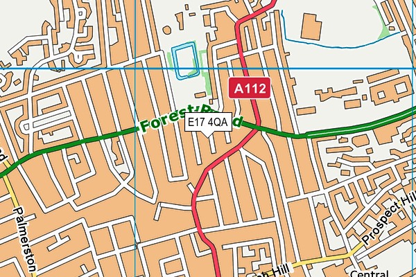 E17 4QA map - OS VectorMap District (Ordnance Survey)