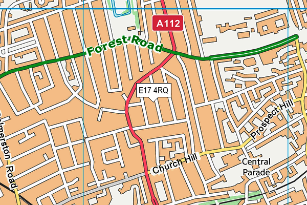 E17 4RQ map - OS VectorMap District (Ordnance Survey)