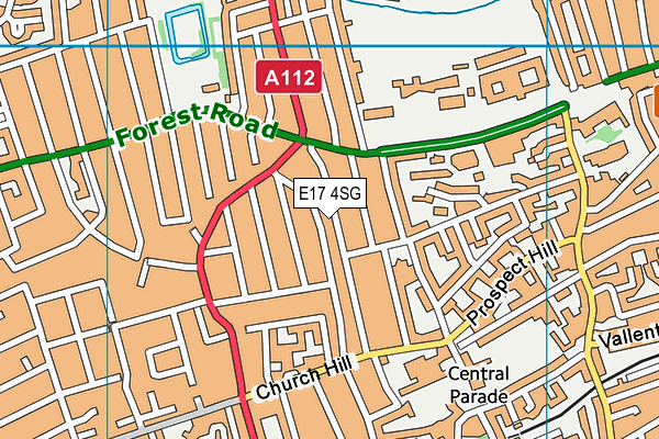 E17 4SG map - OS VectorMap District (Ordnance Survey)