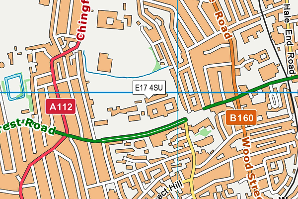E17 4SU map - OS VectorMap District (Ordnance Survey)