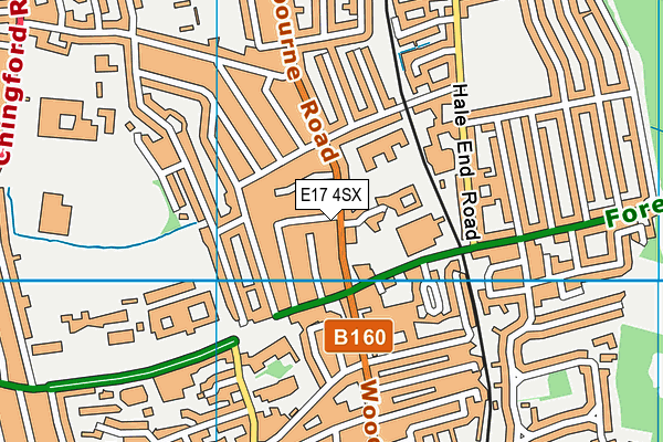 E17 4SX map - OS VectorMap District (Ordnance Survey)