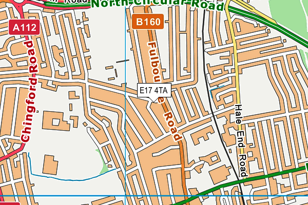 E17 4TA map - OS VectorMap District (Ordnance Survey)