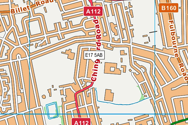 E17 5AB map - OS VectorMap District (Ordnance Survey)