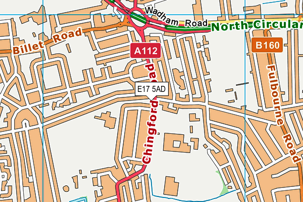 E17 5AD map - OS VectorMap District (Ordnance Survey)