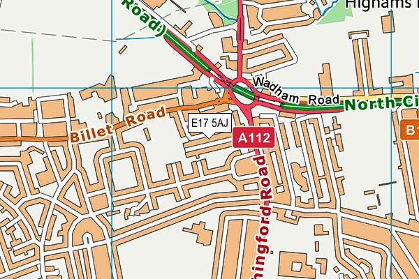 E17 5AJ map - OS VectorMap District (Ordnance Survey)