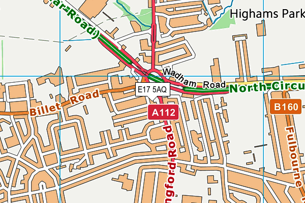 E17 5AQ map - OS VectorMap District (Ordnance Survey)