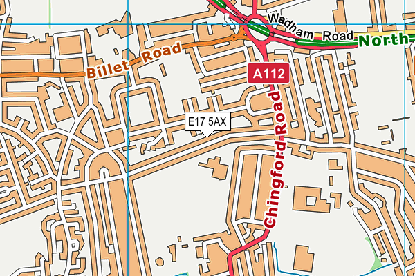 E17 5AX map - OS VectorMap District (Ordnance Survey)