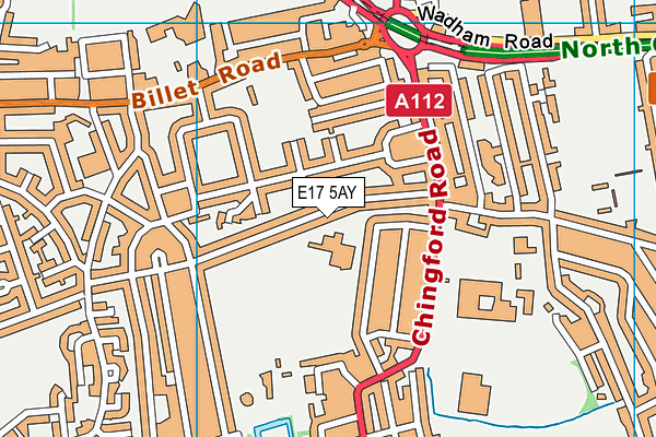 E17 5AY map - OS VectorMap District (Ordnance Survey)