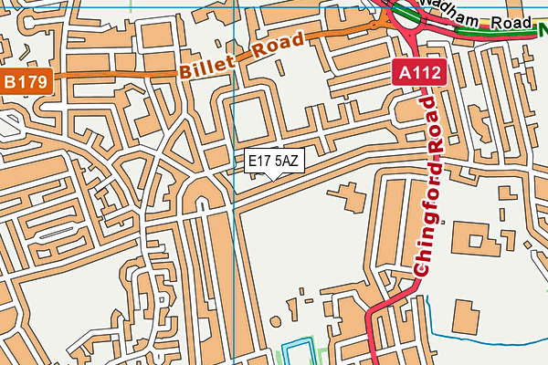 E17 5AZ map - OS VectorMap District (Ordnance Survey)