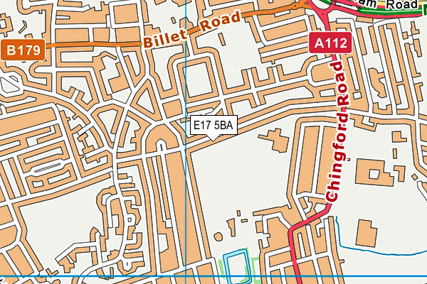E17 5BA map - OS VectorMap District (Ordnance Survey)